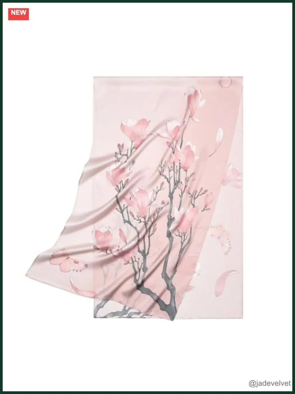100% Mulberry Silk Large Scarf - Shawl, Head Wrap, Neck & Hair Accessory